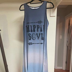 HIPPIE SOUL Asymmetrical Ombre Dress